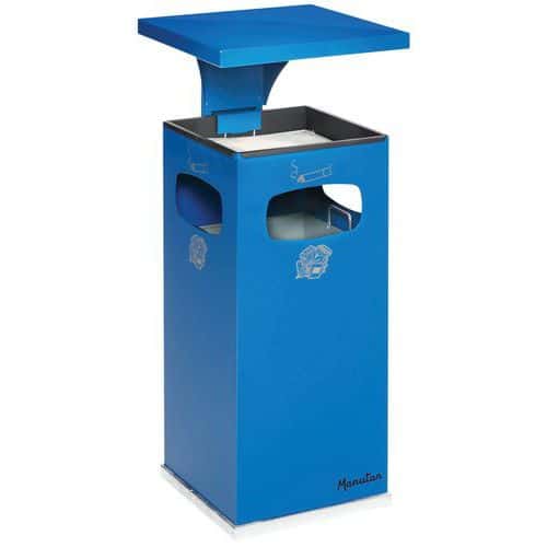 Standing Cigarette/Litter Bins - Outdoor -  38l Capacity - Manutan Expert