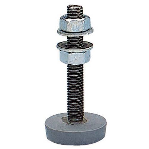 Anti-vibration support with fixed rod for light loads - M8 thread