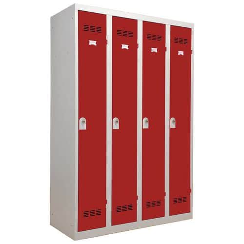 Clean workwear locker - Width 300 mm - 4 columns - Vinco