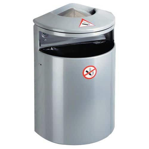 Wall-mounted ashtray with bin - 13 l