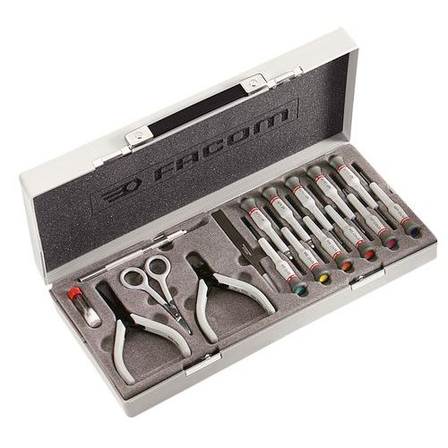 Box of 16 micro tools