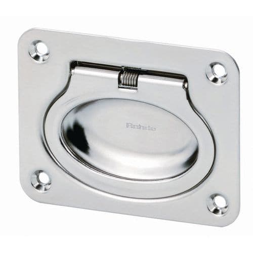 Built-in stainless steel flap handle