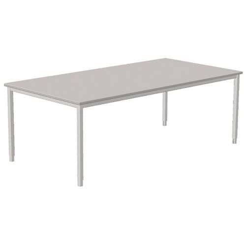 Combi-Classic straight desk - Grey - Adjustable legs