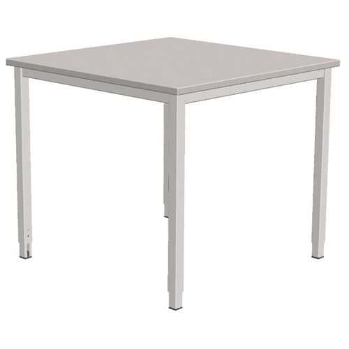 Combi-Classic straight desk - Grey - Adjustable legs
