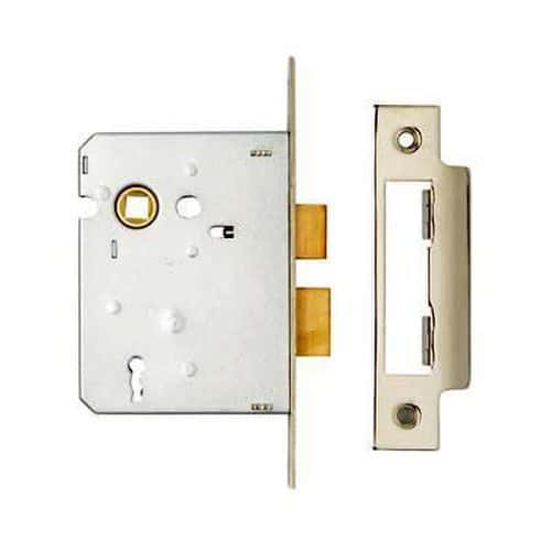 Project 3 Lever Sashlock - 63mm Case - 44mm Backset - Nickel Plated