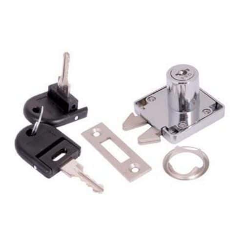 Sliding Door Lock - 19 x 22mm - Keyed Alike Differ 1 - Chrome Plated