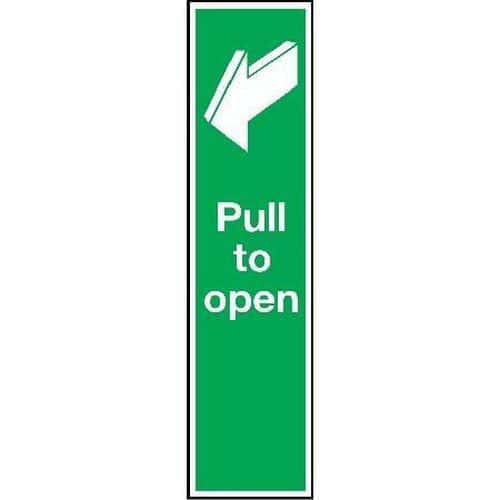 Pull to open Push Plate Sign