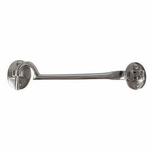 Heavy Silent Cabin Hook & Eye - 300mm - Polished Chrome