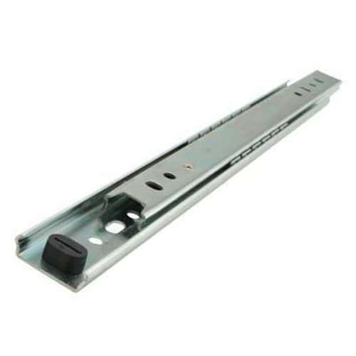 Motion 27mm Single Extension Ball Bearing Drawer Runner - 250mm - Zinc