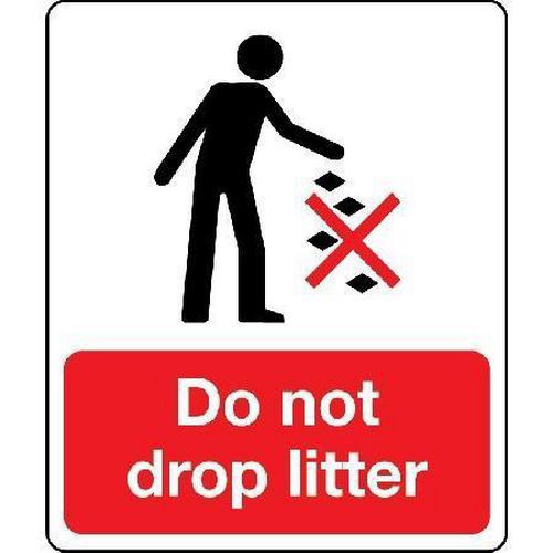 Do not drop litter Sign