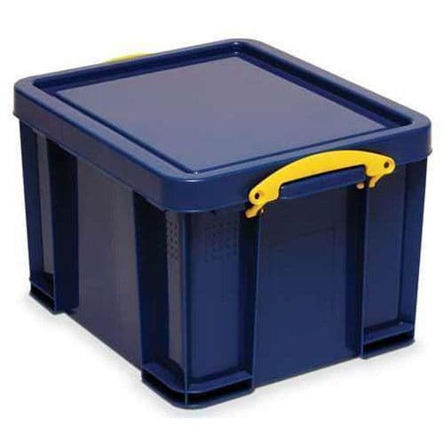 35 L Solid Blue Really Useful Storage Box - Pack of 2