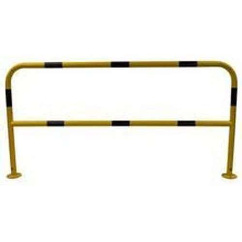 Yellow/Black Hoop Safety Barriers - Metal Industrial Safety Rails