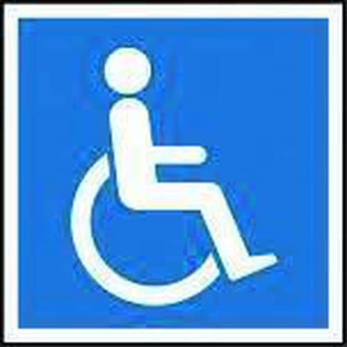 Disabled Toilet Sign - Blue & White
