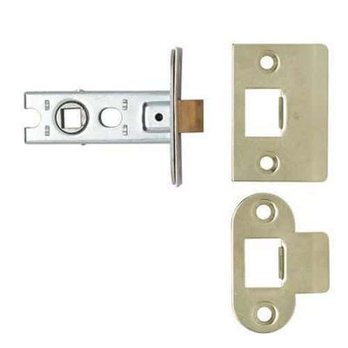 Project Bolt Through Tubular Latch - 76mm Case - 57mm Backset - Nickel Plated