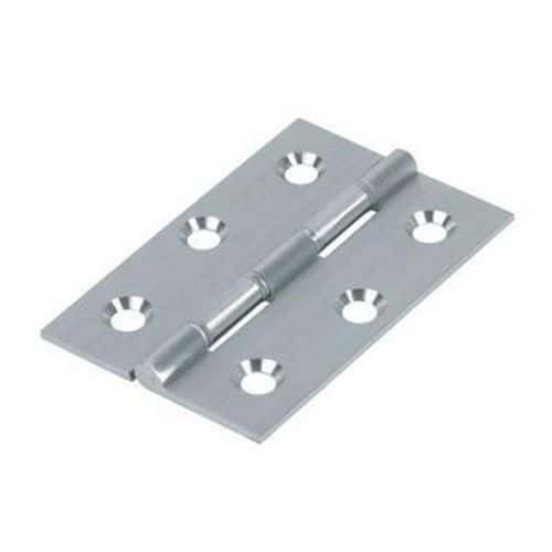 Double Phosphor Bronze Washered Hinge - 76 x 50 x 2.5mm - Satin Chrome