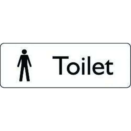 Male Toilet Sign - Black & White