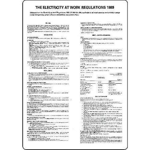 The Electricity at Work Regulations 1989 Work Signs