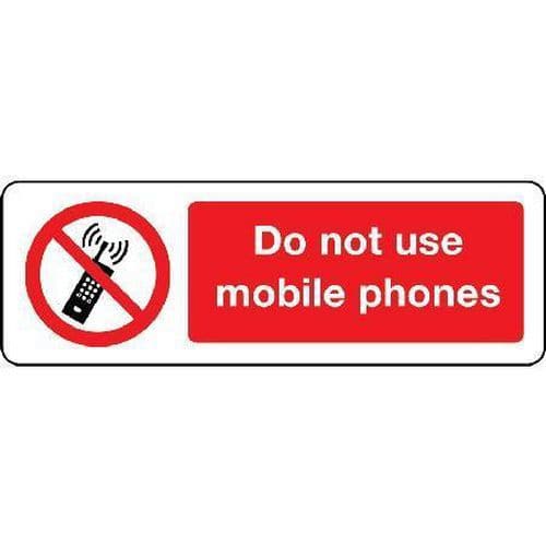 Do not use mobile phones Sign