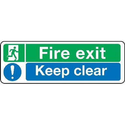 Fire exit Keep clear Fire Assembly Sign