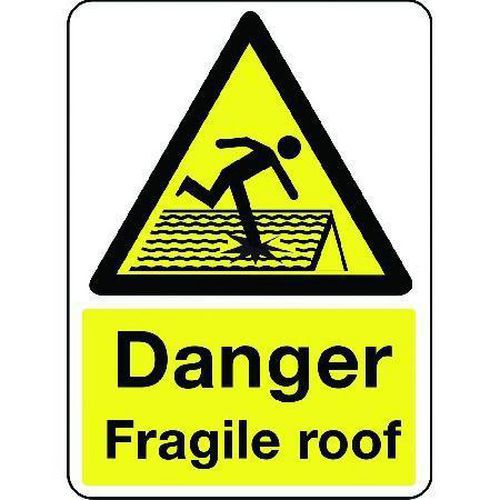 Danger Fragile Roof Sign - Health & Safety
