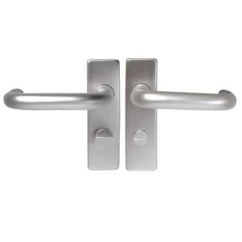 Altro Puma Return to Door Handle - Bathroom Set - Aluminium