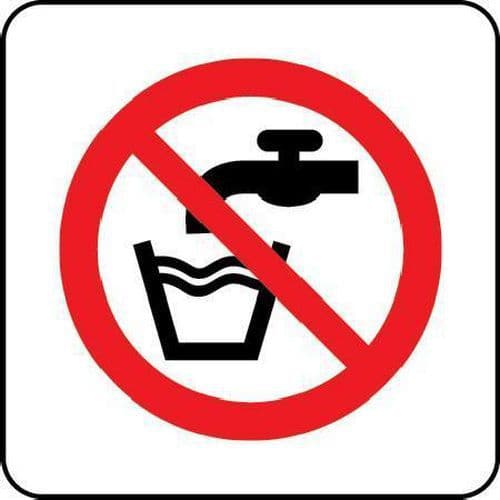 Not Drinking Water Pictorial Sign