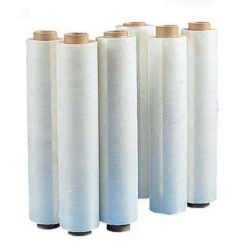 Blown Stretch Film Wrap - 6 Rolls - Hand Applied - 14-28 Microns Thick