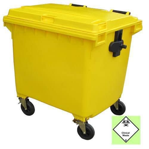 Clinical Waste Wheelie Bins - 4 Wheels