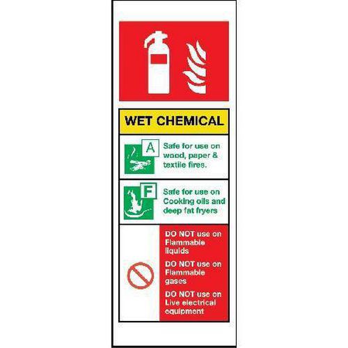 Wet Chemical Fire Extinguisher - Sign