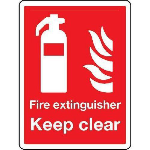 Fire Extinguisher Keep Clear - Sign