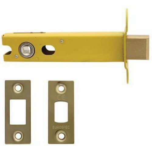 Altro 8mm Tubular Bathroom Deadbolt - 102mm Case - 82mm Backset - Square - PVD Brass