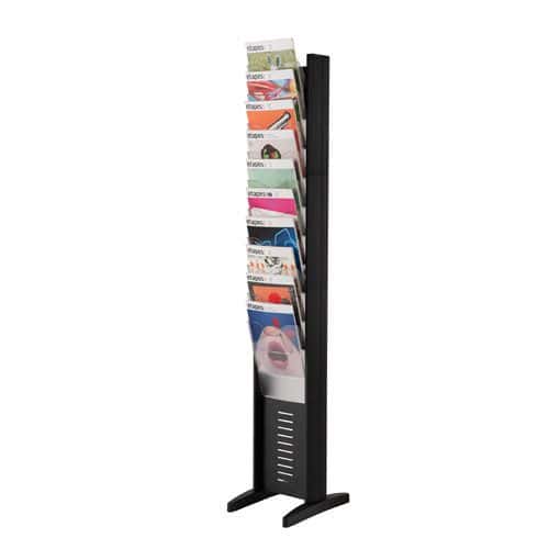 10 x A4 Floor Standing Pocket Display - Black