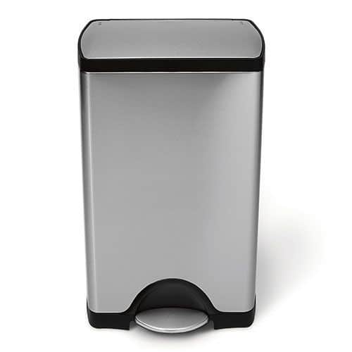 Brushed Steel Rectangular Pedal Bin