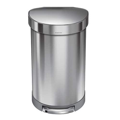 Brushed Steel Semi Round Pedal Bin