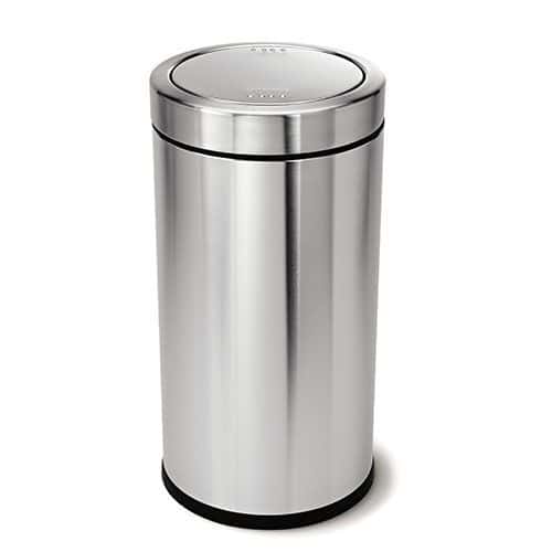 Brushed Steel Swing Top Bin- 55 L