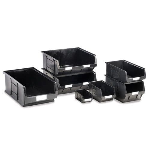 Black Recycled Semi-Open Fronted Containers - Topstore - Eco-Friendly