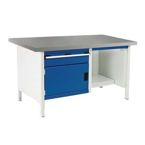 Bott Cubio Heavy Duty Workbench With Lino Top Shelf and Drawer 840x1500x750mm