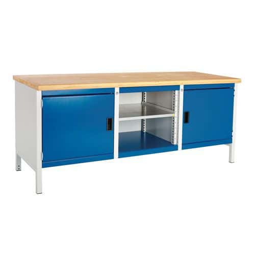 Bott Cubio Heavy Duty Industrial Workbench 2 Cabinet & MPX Top 840x2000x750mm