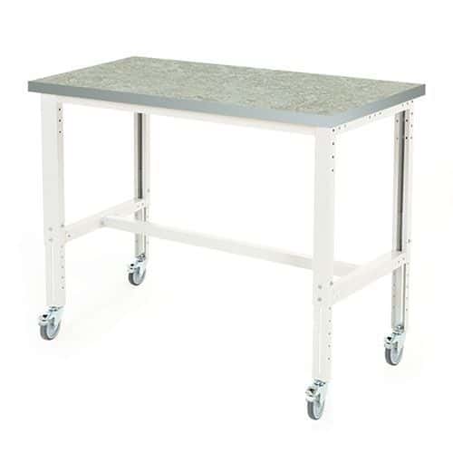 Bott Cubio Mobile Workbench With Lino Worktop HxWxD 840-1140x1500x900mm