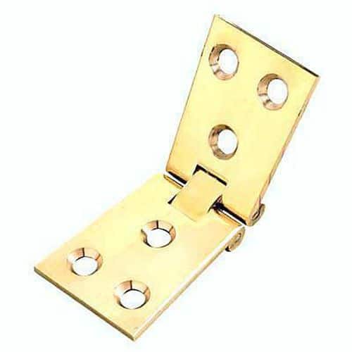 Counter Flap Hinge - 100 x 38 x 3mm - Polished Brass