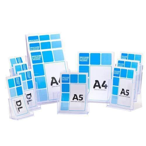 Brochure Holder - Extra Deep - For A4 A5 Or DL Leaflets