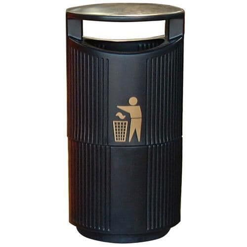 Round Outdoor Hooded Bin - 94L