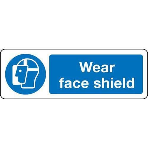 Wear face shield Sign