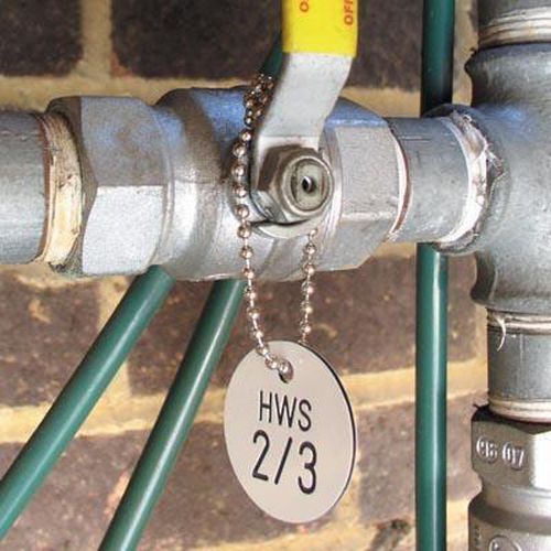 Engraved Round Valve Tags - Traffolyte