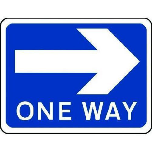 One Way Arrow Right - Sign