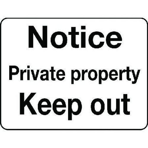 Notice Private property Keep out Sign
