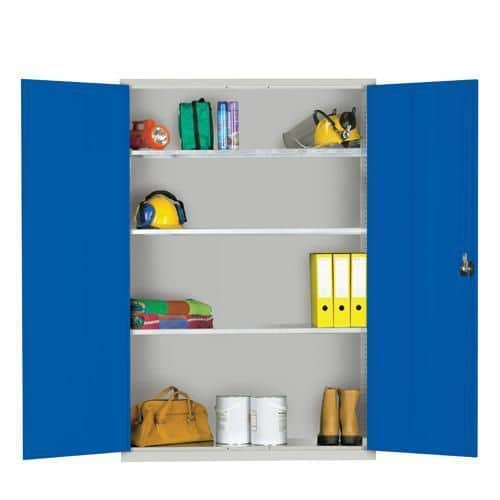 Extra Wide Lockable Cupboard with 3 Shelves