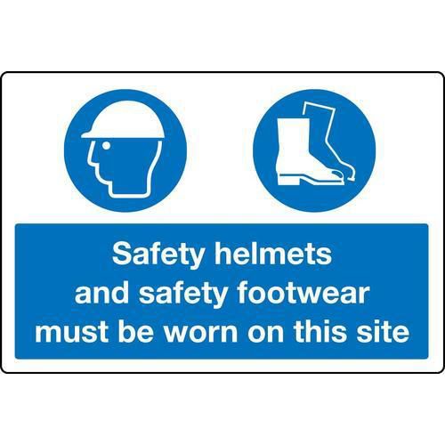 Safety Helmets & Safety Footwear - Sign