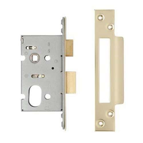 A-Spec Architectural Oval Sashlock - 65mm Case - 44mm Backset - PVD Brass