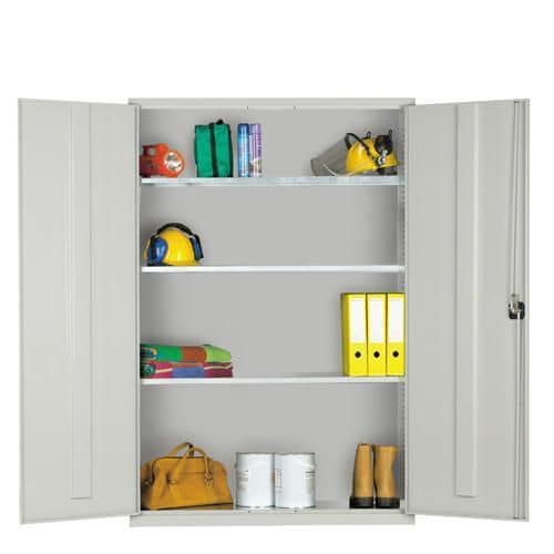 Extra Wide Lockable Cupboard with 3 Shelves